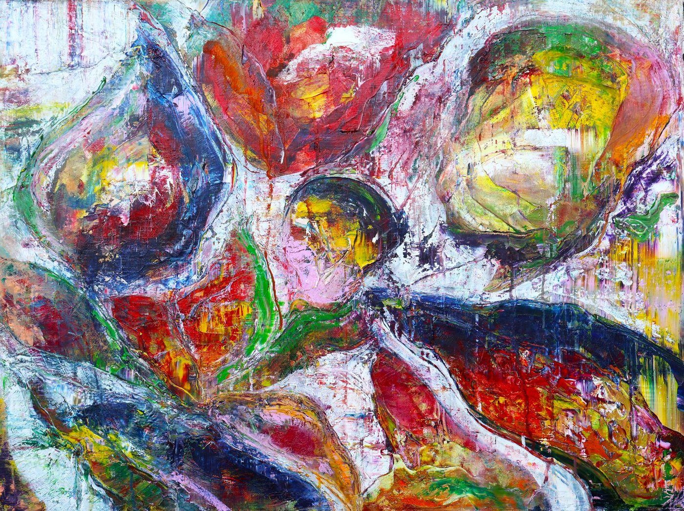 Abstract schilderij Garden Mystics, 80 × 60 cm