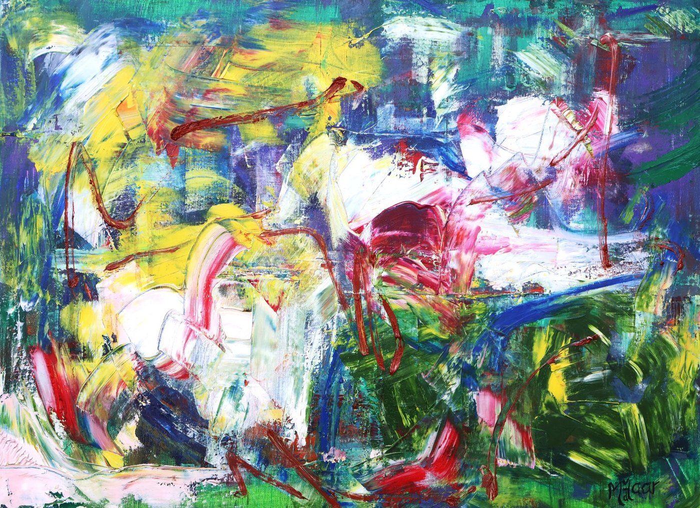 Abstract schilderij Lazy Sunday, 80 × 60 cm